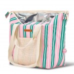 Picnic Cooler Bag | Box | Pink + Green Stripe Picnic Cooler Bag | Box | Pink + Green Stripe
